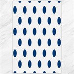 Polka Dots - Dark Cerulean on White Canvas 20  x 30 