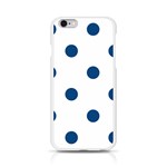 Polka Dots - Dark Cerulean on White Apple iPhone 6/6S Silicone Case (Transparent)
