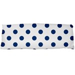 Polka Dots - Dark Cerulean on White Body Pillow Case (Dakimakura) (One Side)
