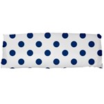 Polka Dots - Dark Cerulean on White Body Pillow Case Dakimakura (Two Sides)