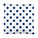 Polka Dots - Dark Cerulean on White Standard Cushion Case (One Side)