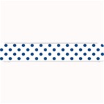 Polka Dots - Dark Cerulean on White Small Bar Mat