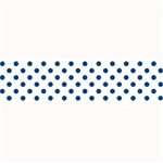 Polka Dots - Dark Cerulean on White Medium Bar Mat