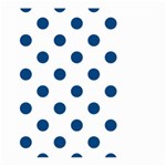 Polka Dots - Dark Cerulean on White Large Garden Flag (Two Sides)