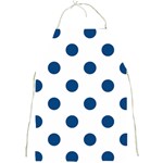 Polka Dots - Dark Cerulean on White Full Print Apron