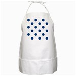 Polka Dots - Dark Cerulean on White BBQ Apron