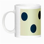 Polka Dots - Dark Cerulean on White Night Luminous Mug