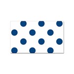 Polka Dots - Dark Cerulean on White Sticker Rectangular (100 pack)