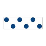 Polka Dots - Dark Cerulean on White Sticker Bumper (10 pack)