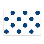 Polka Dots - Dark Cerulean on White Sticker A4 (100 pack)