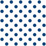 Polka Dots - Dark Cerulean on White ScrapBook Page 8  x 8 