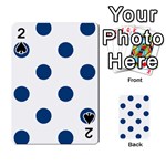 Polka Dots - Dark Cerulean on White Playing Cards 54 Designs
