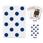 Polka Dots - Dark Cerulean on White Playing Cards Single Design