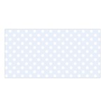 Polka Dots - White on Pastel Blue Satin Shawl
