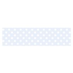 Polka Dots - White on Pastel Blue Satin Scarf (Oblong)