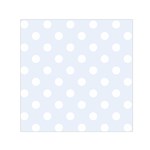 Polka Dots - White on Pastel Blue Small Satin Scarf  (Square)