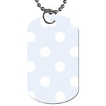 Polka Dots - White on Pastel Blue Dog Tag (Two Sides)