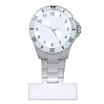 Polka Dots - White on Pastel Blue Nurses Watch