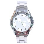 Polka Dots - White on Pastel Blue Stainless Steel Analogue Watch