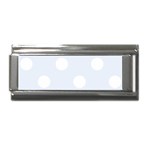 Polka Dots - White on Pastel Blue Superlink Italian Charm (9mm)