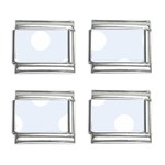 Polka Dots - White on Pastel Blue 9mm Italian Charm (4 pack)