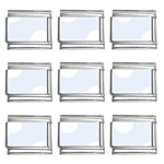 Polka Dots - White on Pastel Blue 9mm Italian Charm (9 pack)
