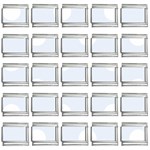 Polka Dots - White on Pastel Blue 9mm Italian Charm (25 pack)