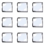 Polka Dots - White on Pastel Blue Mega Link Italian Charm (9 pack)