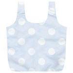 Polka Dots - White on Pastel Blue Full Print Recycle Bag (XL)
