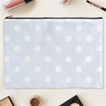 Polka Dots - White on Pastel Blue Cosmetic Bag (XXXL)