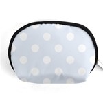Polka Dots - White on Pastel Blue Accessory Pouch (Medium)