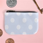 Polka Dots - White on Pastel Blue Mini Coin Purse