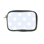 Polka Dots - White on Pastel Blue Coin Purse