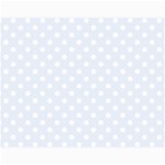 Polka Dots - White on Pastel Blue Collage 11  x 14 