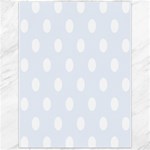 Polka Dots - White on Pastel Blue Canvas 12  x 16 