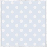 Polka Dots - White on Pastel Blue Canvas 16  x 16 