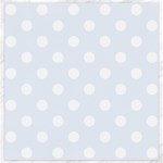 Polka Dots - White on Pastel Blue Canvas 20  x 20 