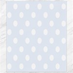 Polka Dots - White on Pastel Blue Canvas 20  x 24 