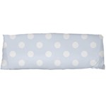 Polka Dots - White on Pastel Blue Body Pillow Case (Dakimakura) (One Side)
