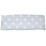 Polka Dots - White on Pastel Blue Body Pillow Case Dakimakura (Two Sides)