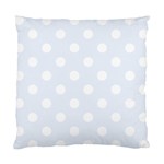 Polka Dots - White on Pastel Blue Standard Cushion Case (Two Sides)