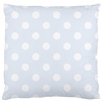 Polka Dots - White on Pastel Blue Large Cushion Case (One Side)