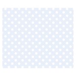 Polka Dots - White on Pastel Blue Double Sided Flano Blanket (Small)