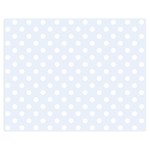 Polka Dots - White on Pastel Blue Double Sided Flano Blanket (Medium)