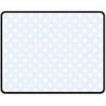 Polka Dots - White on Pastel Blue Fleece Blanket (Medium) (One Side)