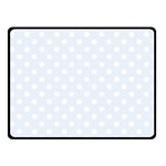 Polka Dots - White on Pastel Blue Fleece Blanket (Small) (One Side)
