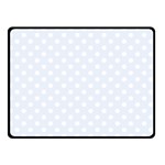 Polka Dots - White on Pastel Blue Double Sided Fleece Blanket (Small) (Two Sides)
