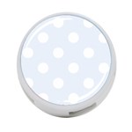 Polka Dots - White on Pastel Blue 4-Port USB Hub (Two Sides)