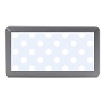Polka Dots - White on Pastel Blue Memory Card Reader (Mini)