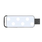 Polka Dots - White on Pastel Blue Portable USB Flash (Two Sides)